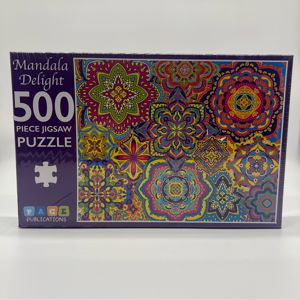 New 500 piece Jigsaw Puzzle Mandala Delight Colorful Design Art Sealed